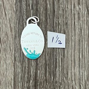 Blue‎ enamel Oval splash charm